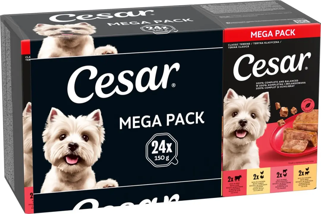 César Hondenvoer Classic Mix Paté 24x150g