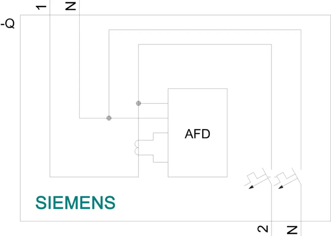 Siemens 5SV60167KK16 Brandbeveiligingsschakelaar 16A 2-polig - Wit