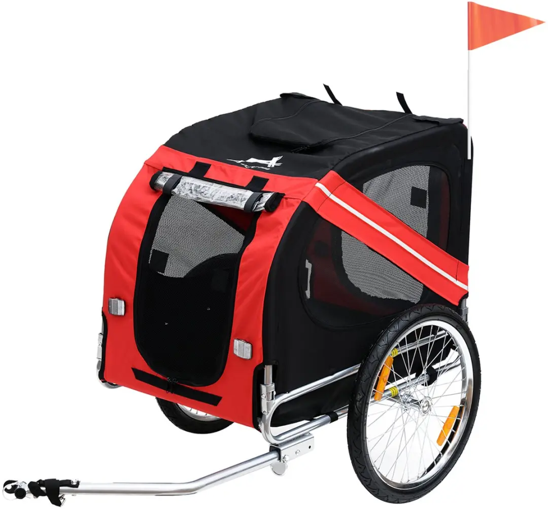 Pawhut Fietsaanhanger Huisdieren 130x73x90cm