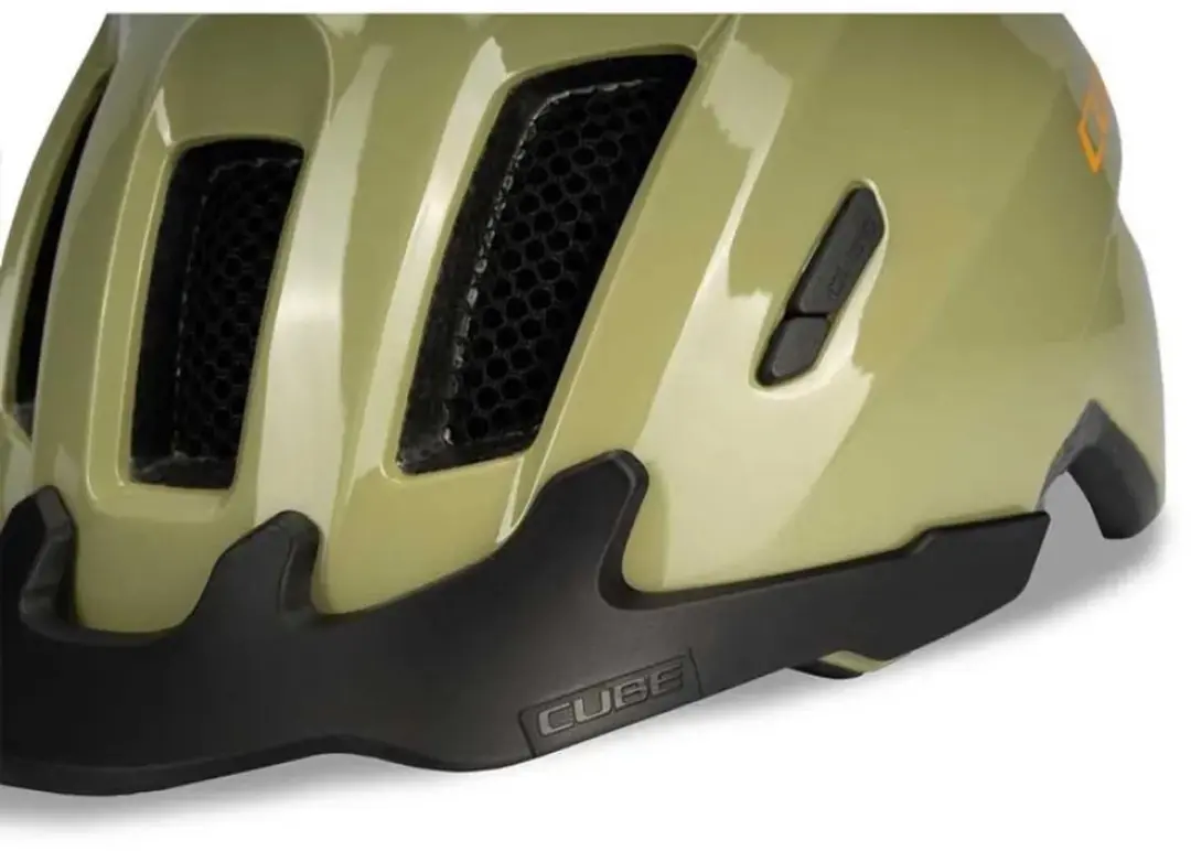 Cube Fink Fietshelm - 46-51 cm - 11 Ventilatiegaten - Olijfgroen