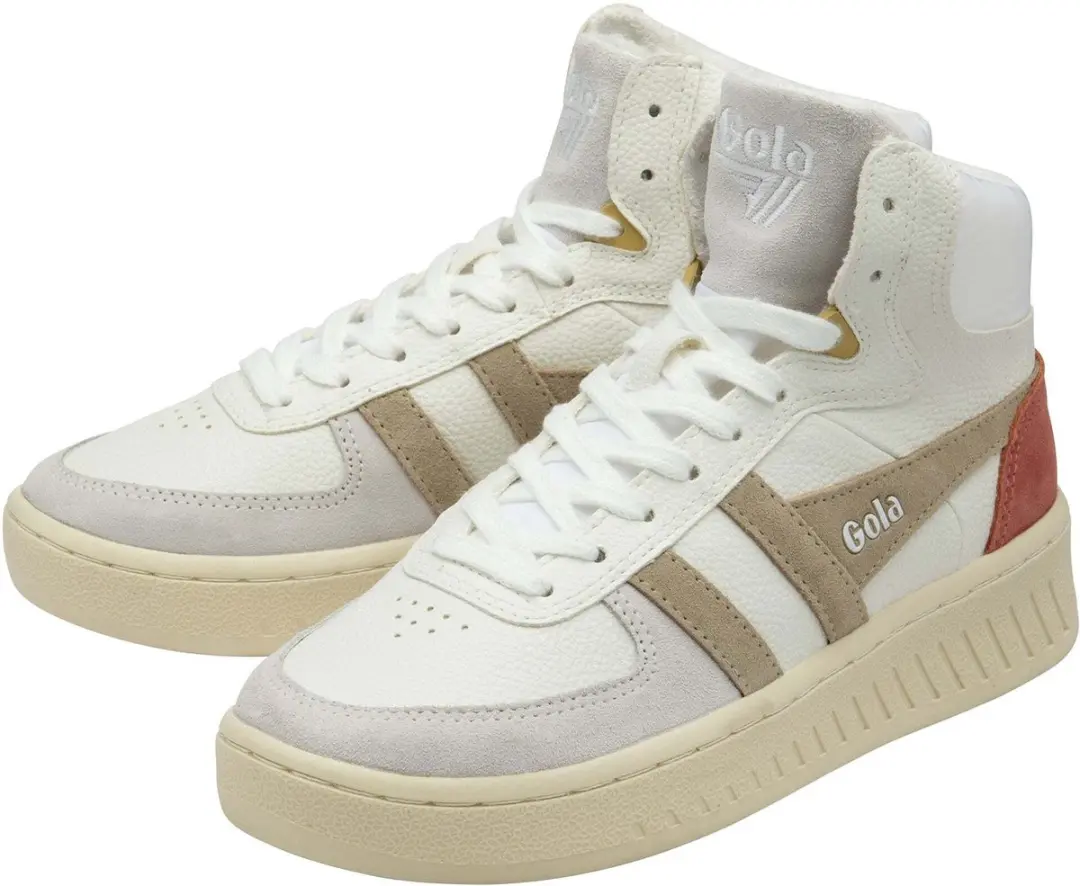 Gola Slam Trident Damestrainers - Wit/Bruin/Groen