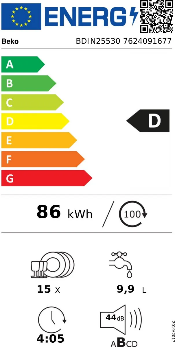 Beko BDIN25530 Inbouwvaatwasser 15 Couverts