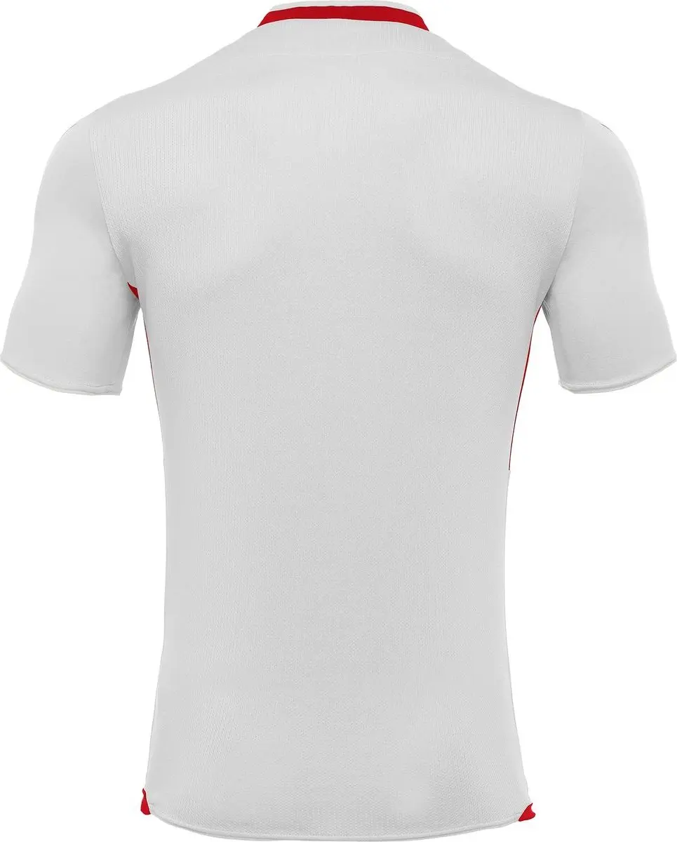 Macron Kimah Shirt Korte Mouw Kinderen 11-12Y - Wit/Rood
