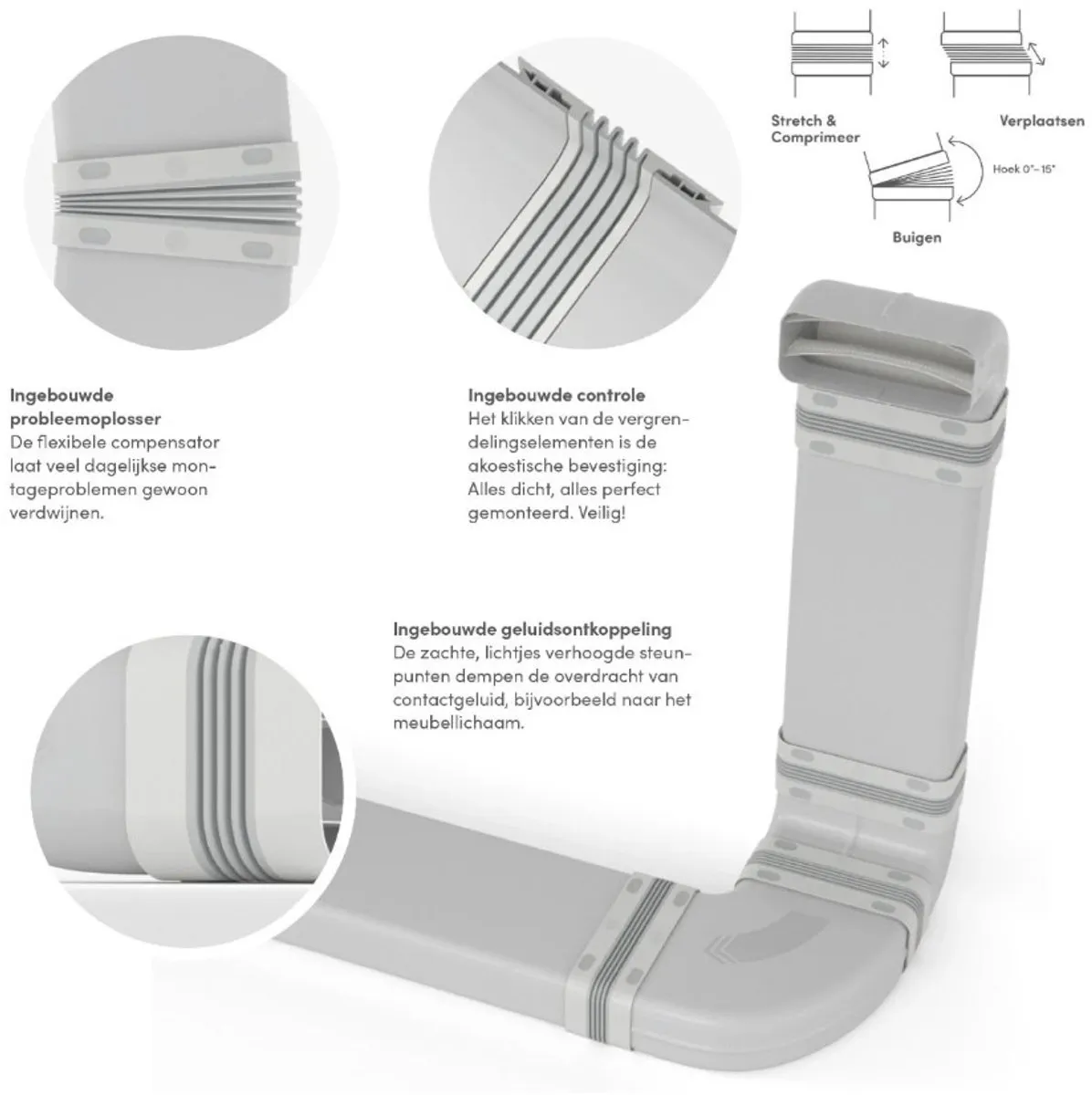 AEG Afvoerbuizenset Inductie Recirculatie 4027801215293 - Wit