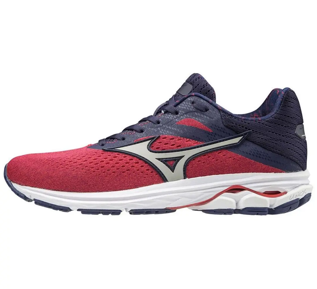 Mizuno Wave Rider 23 Sportschoenen 42 - Vrouwen - Rood/Dark Blauw/Zilver