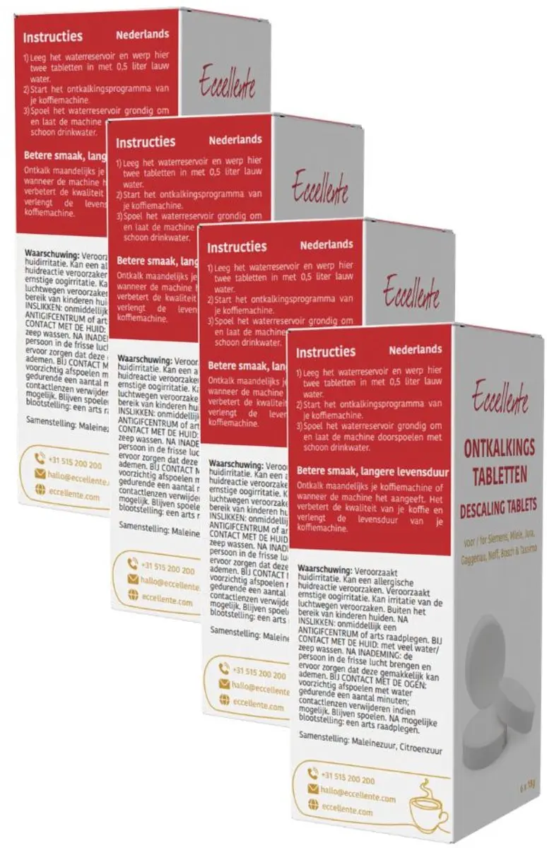 Eccellente Ontkalkingstabletten E-0431 - 24 Stuks - 18g