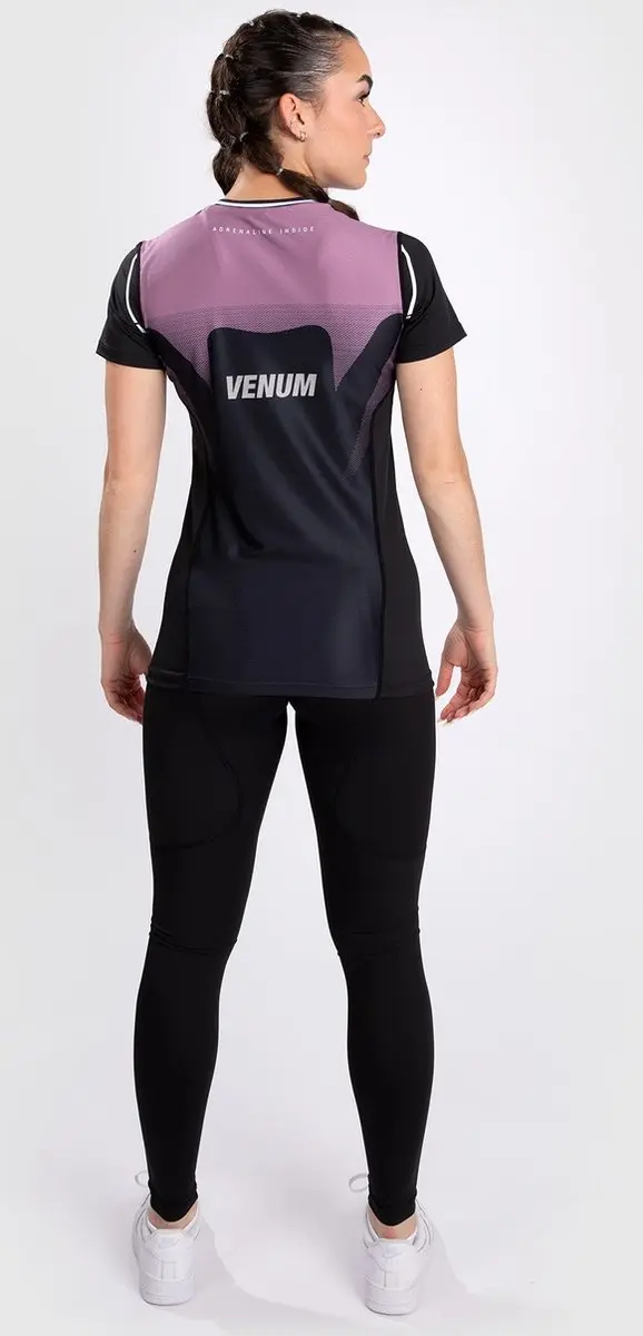 Venum Adrenaline Dry-Tech T-Shirt - L - Zwart/Paars