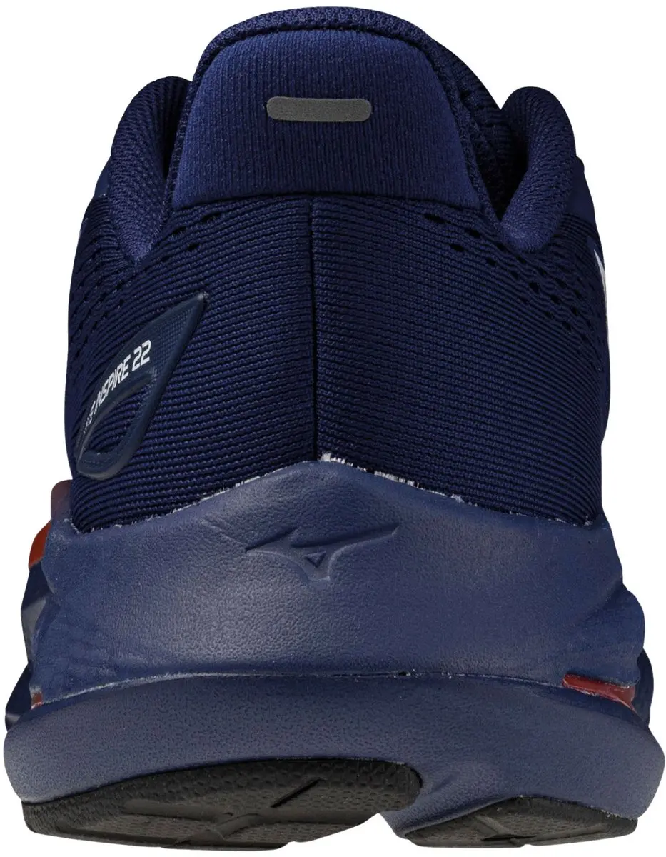 Mizuno Wave Inspire 22 Heren Hardloopschoenen - 41 - Donkerblauw/Rood