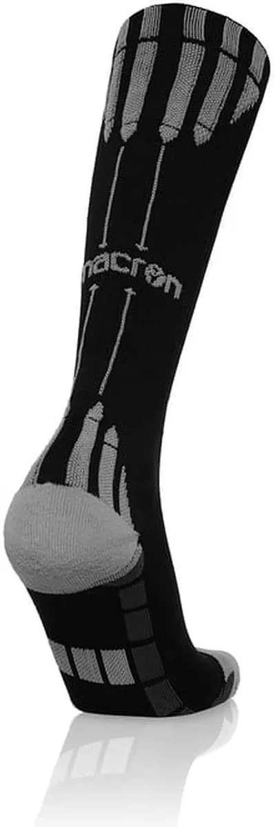 Macron Endurance Loopsokken 35/38 - Zwart/Grijs