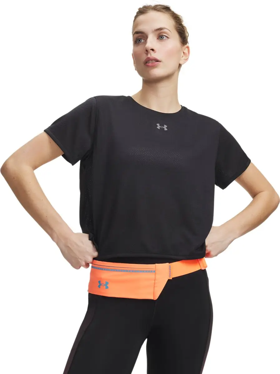 Under Armour UA Velociti Shortsleeve Dames Sportbroek XL - Zwart/Reflecterend