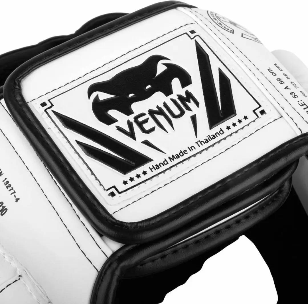 Venum ELITE Headgear Kickboks - Wit/Zwart