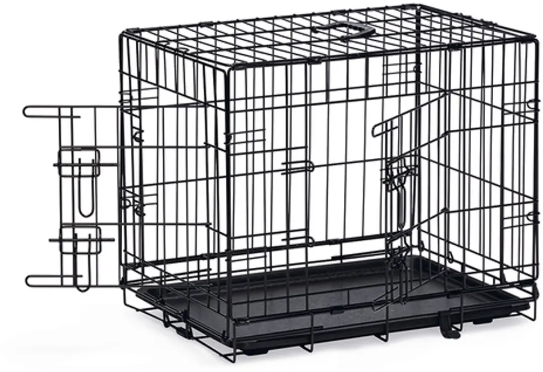 Beeztees Hondenbench S - 2 Deuren - 62x44,5x50cm - Zwart