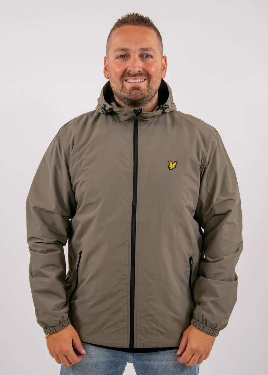 Lyle & Scott Contrast JK2552V Hooded Jacket - Khaki/Ash/Jet Black