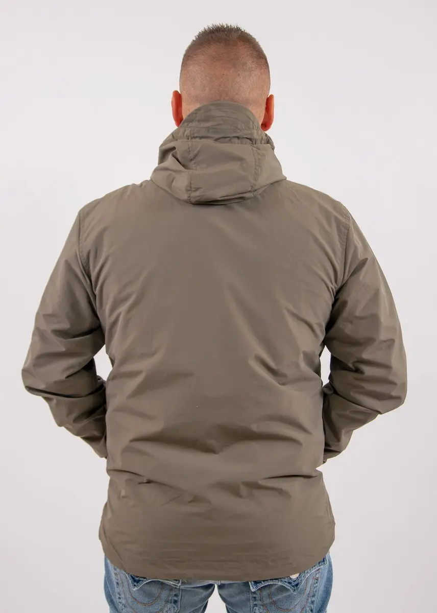 Lyle & Scott Contrast JK2552V Hooded Jacket - Khaki/Ash/Jet Black