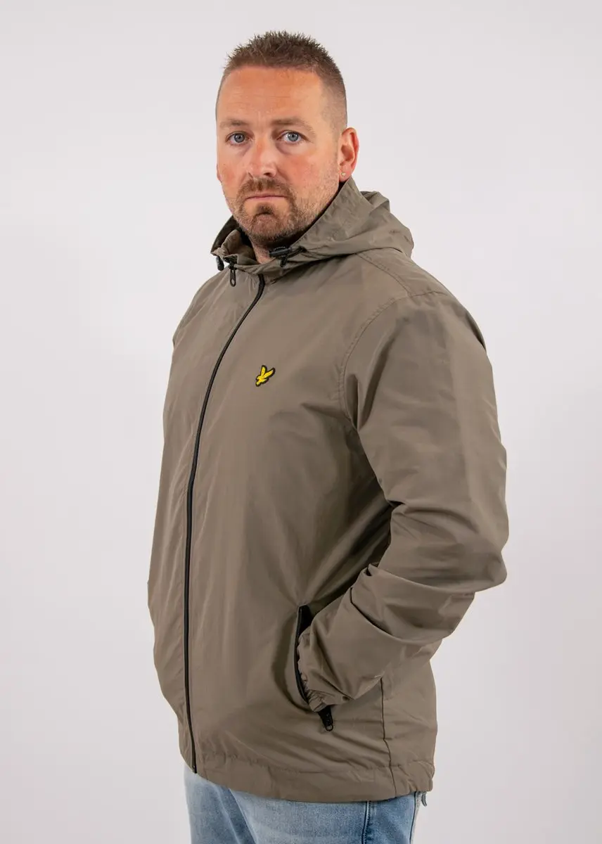 Lyle & Scott Contrast JK2552V Hooded Jacket - Khaki/Ash/Jet Black