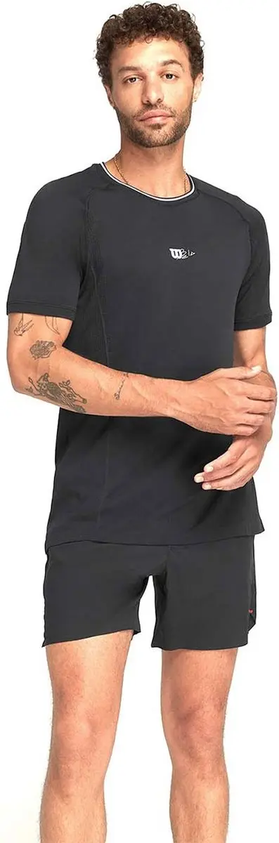 Wilson Series Seamless Crew 2.0 T-shirt - Zwart L