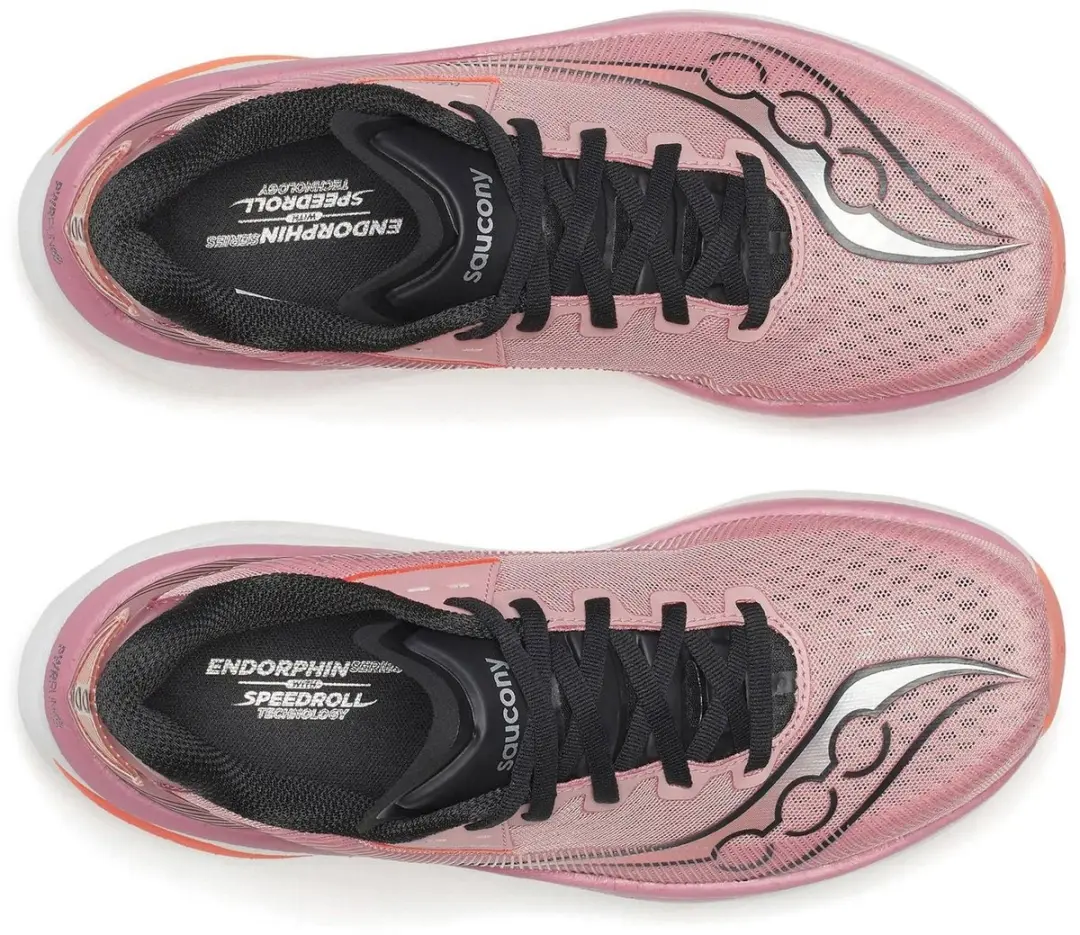 Saucony Endorphin Azura Hardloopschoenen Dames 39 - Roze/ Oranje/ Wit/ Zwart