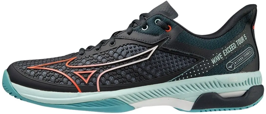 Mizuno Wave Exceed Tour 5 AC Tennisschoenen 44 - Zwart/Blauw/Rood