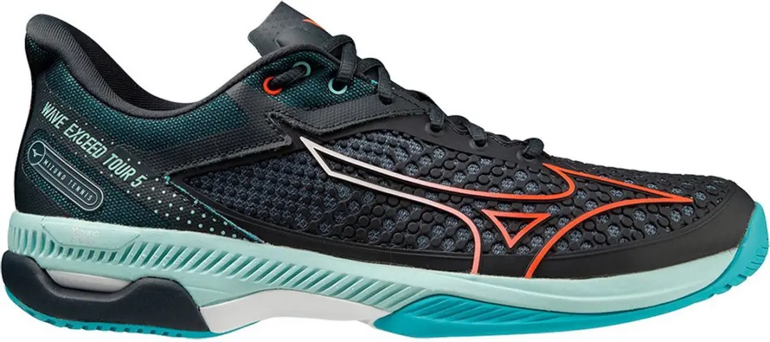 Mizuno Wave Exceed Tour 5 AC Tennisschoenen 44 - Zwart/Blauw/Rood
