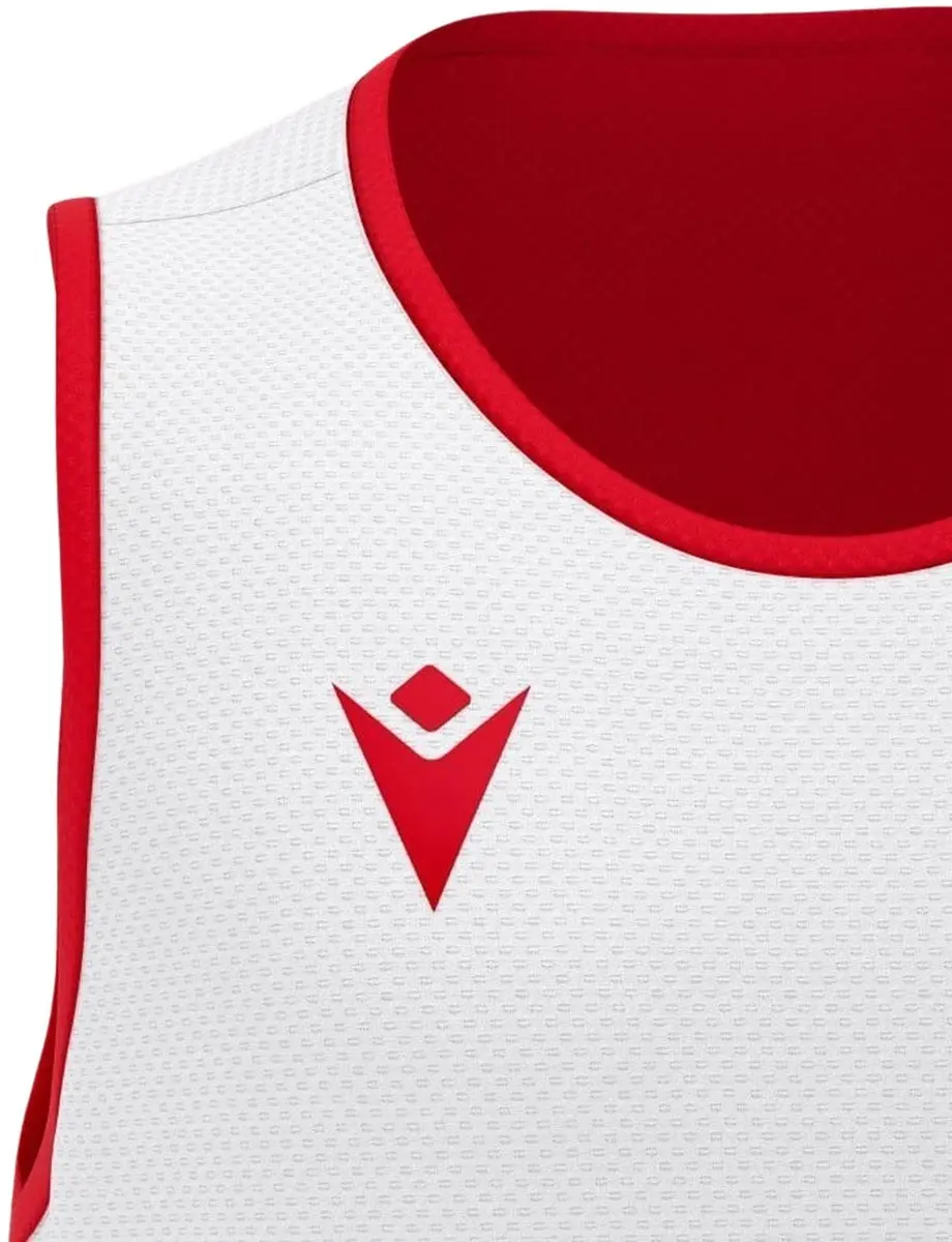 Macron X500 Reversible Basketbalshirt Heren - XXL - Rood/Wit