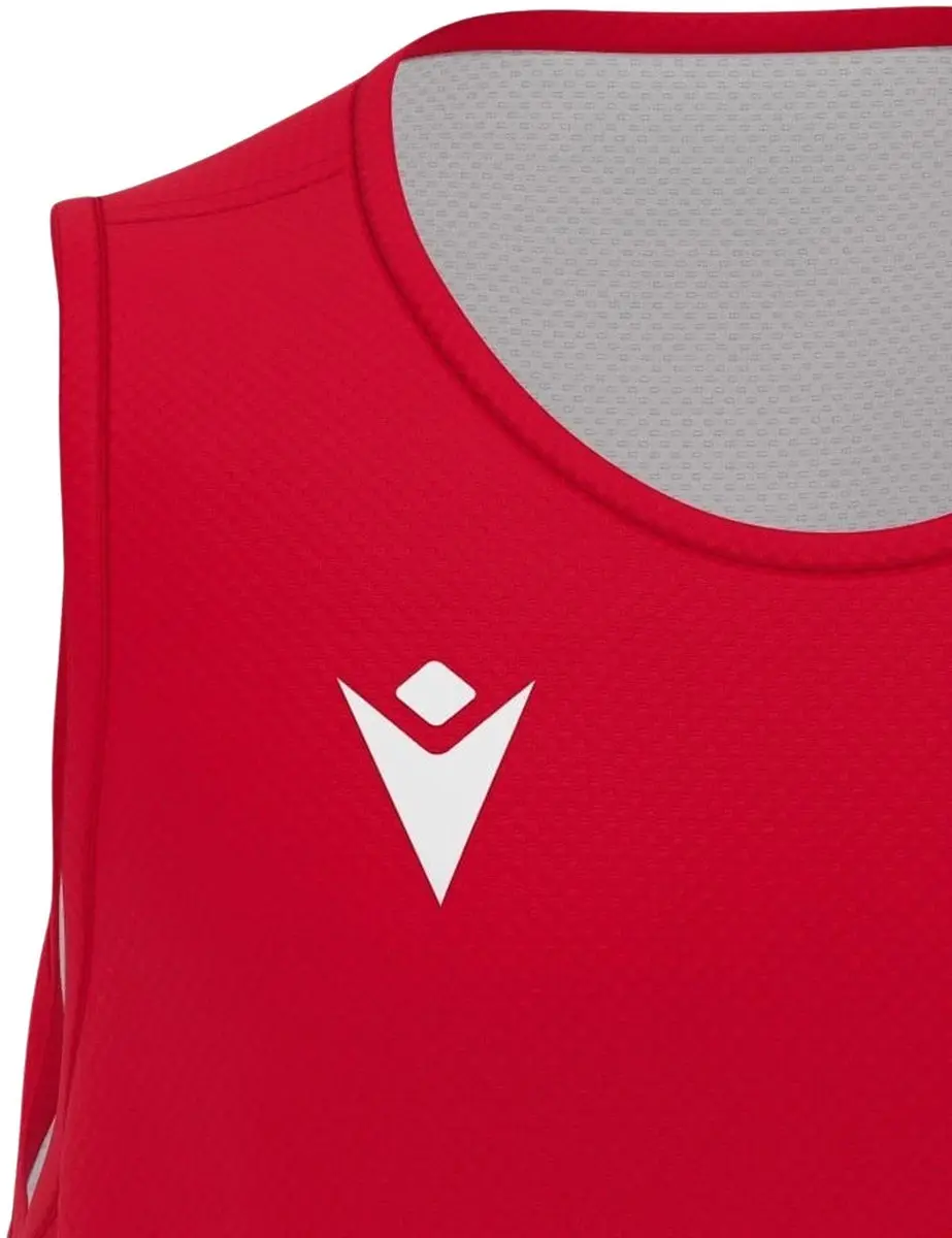 Macron X500 Reversible Basketbalshirt Heren - XXL - Rood/Wit