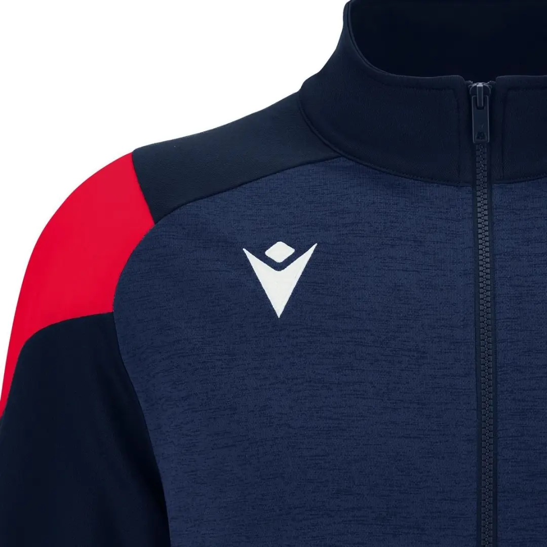 Macron Glory Vanir Top Full Zip Kinderen - Marine/Rood 7-8Y