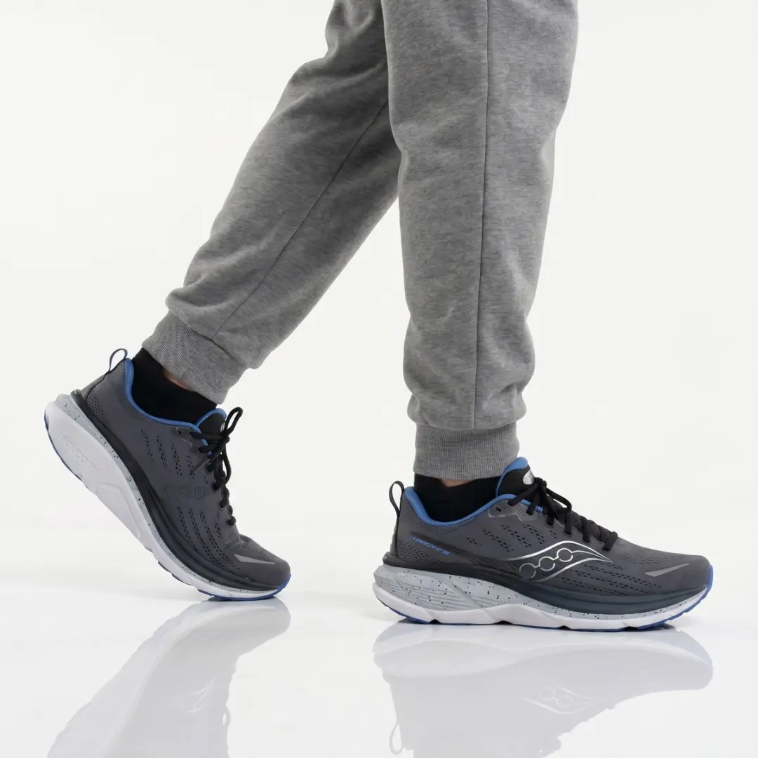Saucony Hurricane 25 Hardloopschoenen Heren 43 - Donkergrijs/Wit