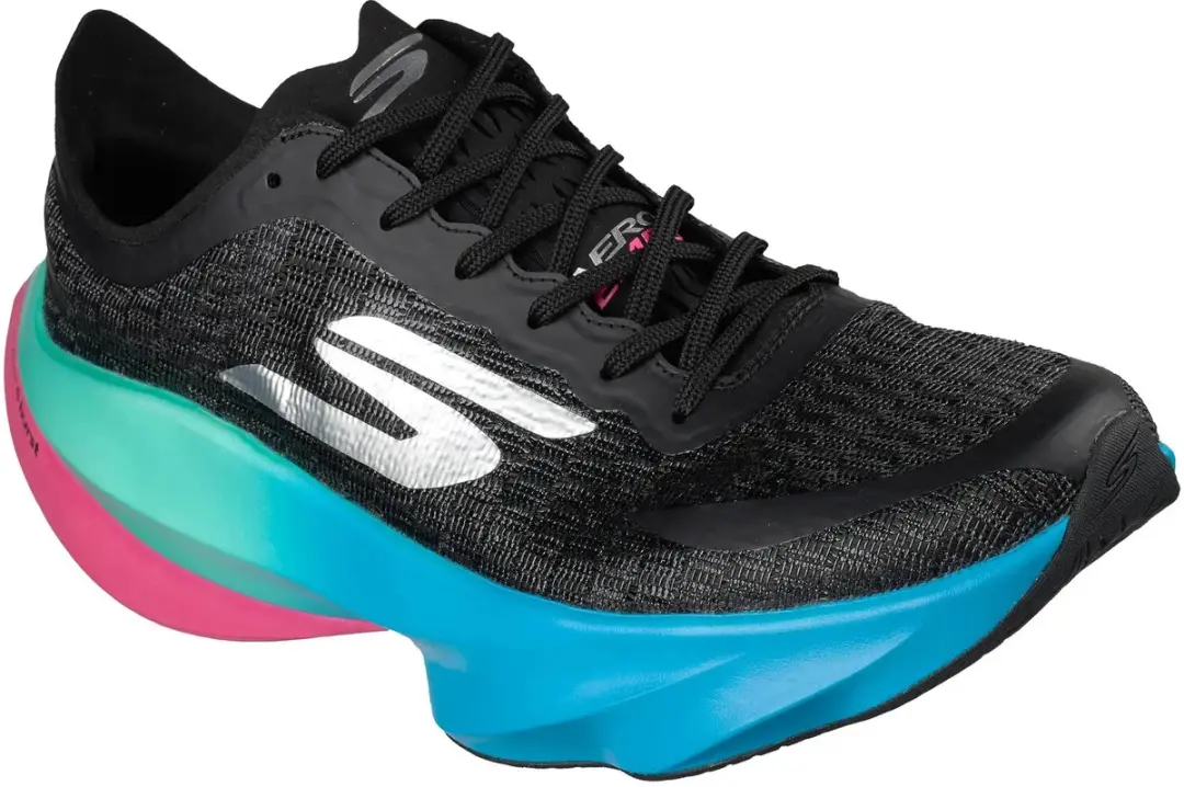 Skechers Aero Tempo Hardloopschoenen 42 - Blauw/Roze/Zwart