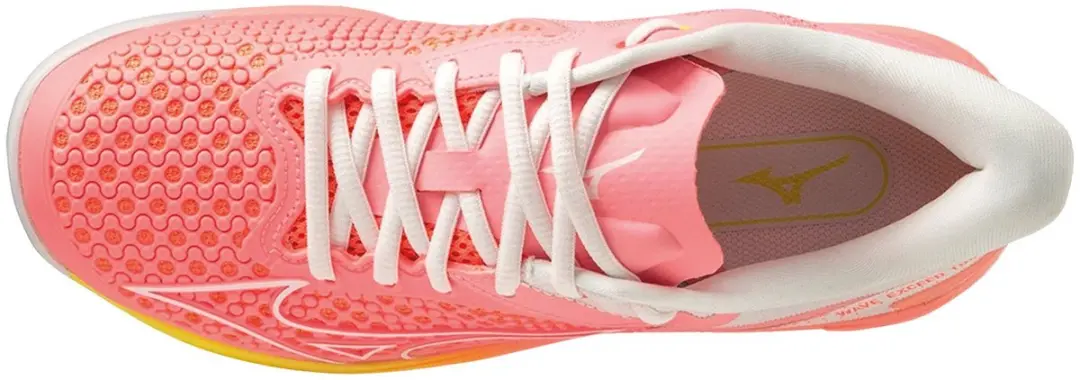 Mizuno Wave Exceed Tour Tennisschoenen Dames 37 - Roze/Geel/Wit