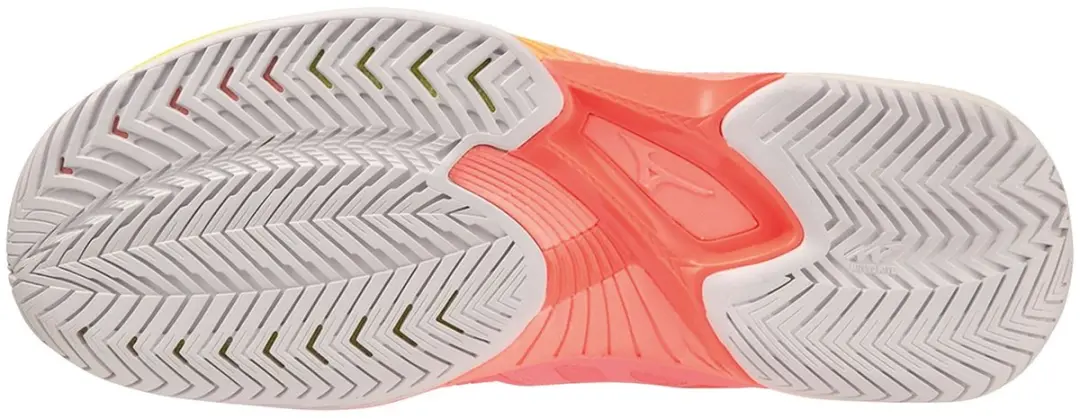 Mizuno Wave Exceed Tour Tennisschoenen Dames 37 - Roze/Geel/Wit