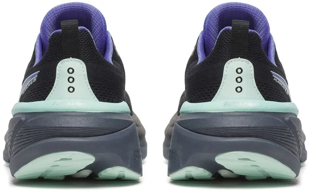 Saucony Hurricane 25 Hardloopschoenen Dames - 36 - Zwart/donkergrijs/paars/lichtblauw