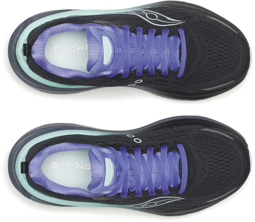Saucony Hurricane 25 Hardloopschoenen Dames - 36 - Zwart/donkergrijs/paars/lichtblauw