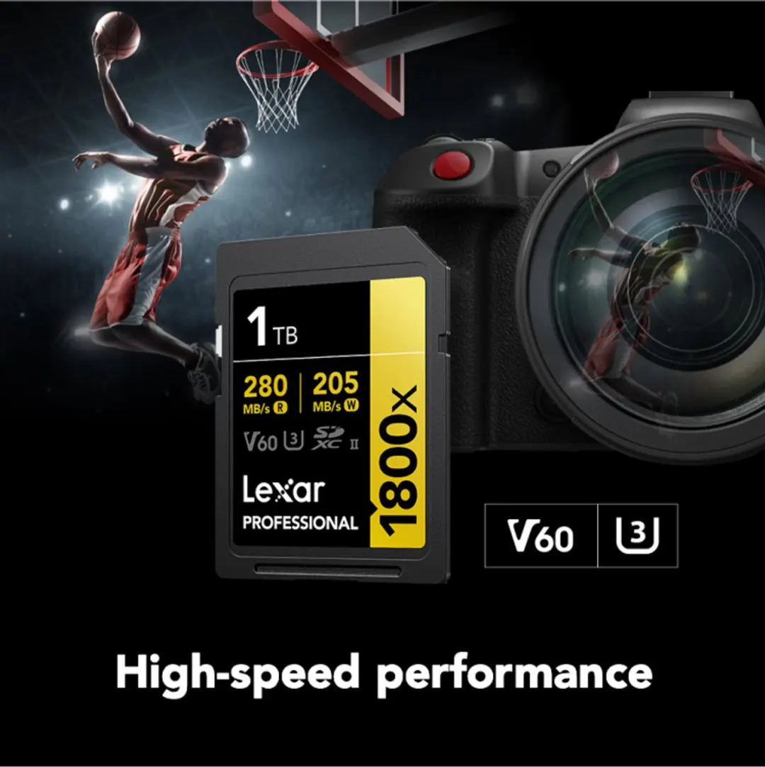 Lexar SD Pro Gold Series UHS-II 1800x 1TB - 270MB/s Lezen
