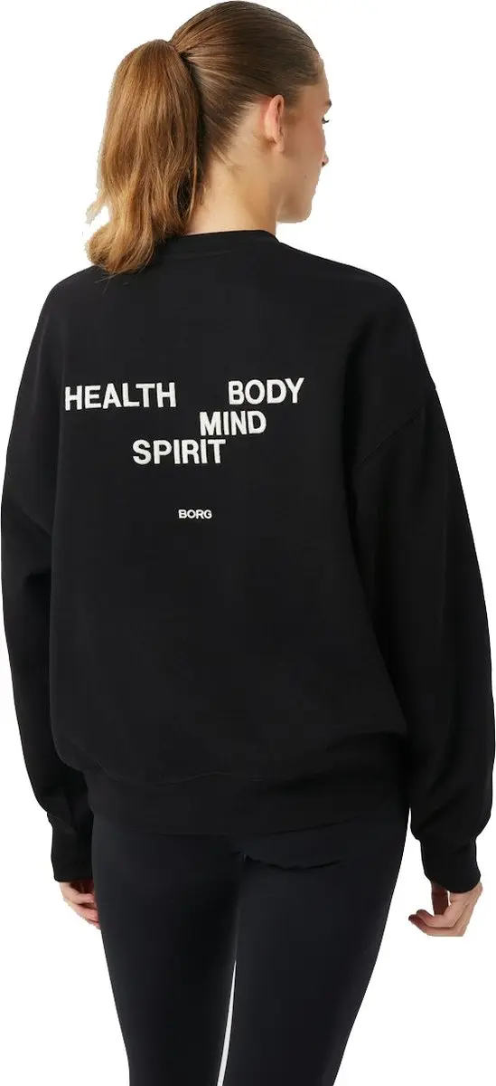 Björn Borg Studio Oversized Crew Fitness Sweater - Zwart