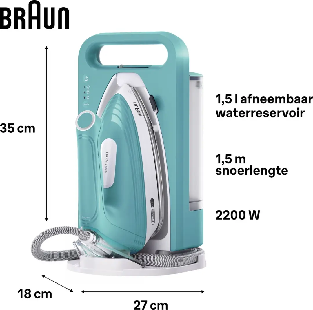 Braun Upstyle 2 IS2735GR Stoomgenerator - 2200W - 1,5L - Groen