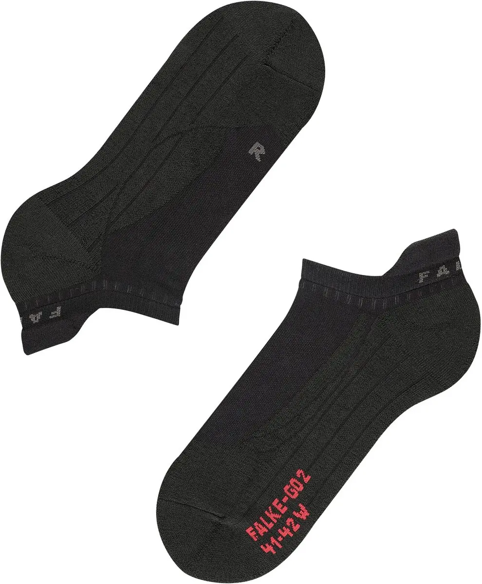 Falke GO2 Invisible Golfsokken Dames - Medium Padding - Zwart