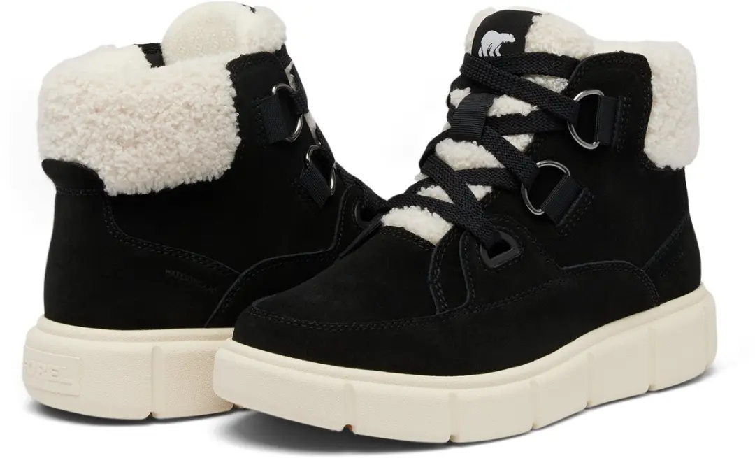 Sorel Explorer III NW Lace WP Dames Snowboots - Black/Sea Salt