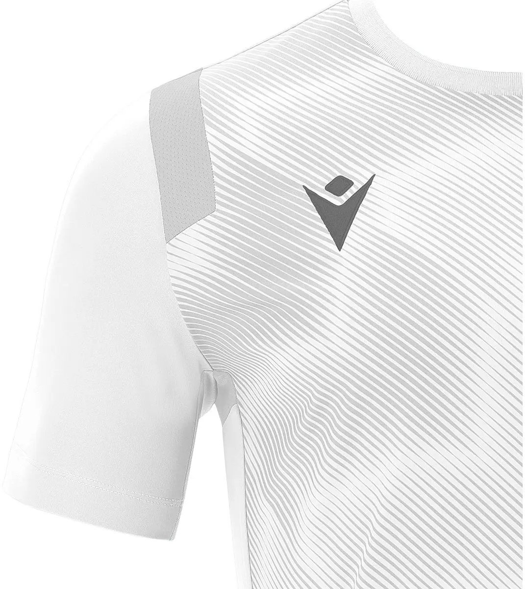 Macron Rodders Shirt Korte Mouw Kinderen 140 - Zilver/Wit