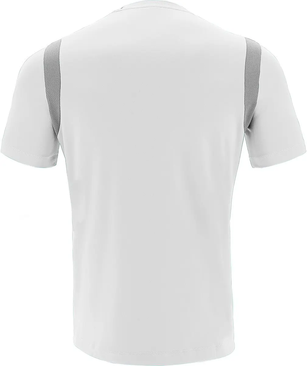 Macron Rodders Shirt Korte Mouw Kinderen 140 - Zilver/Wit