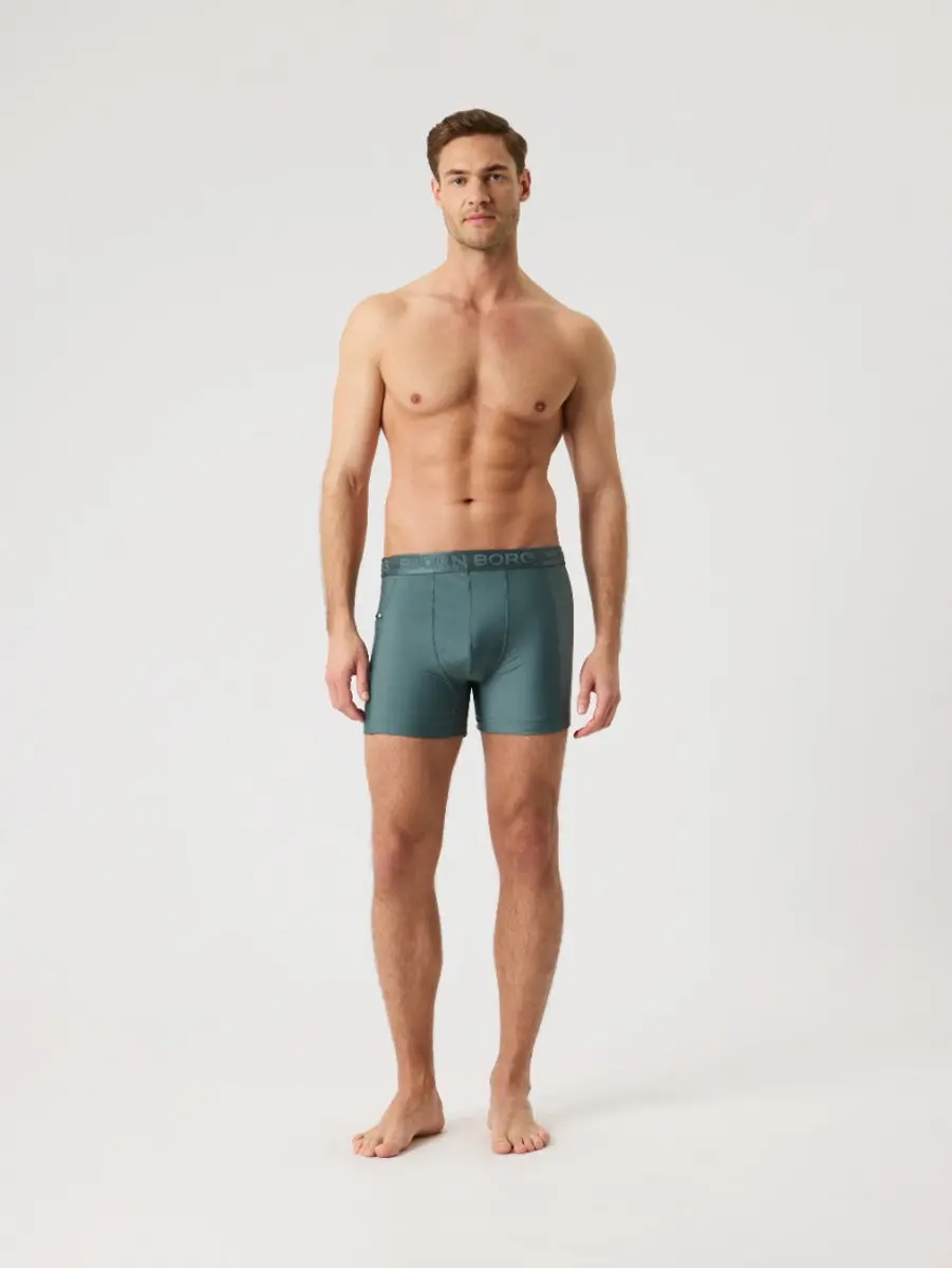 Björn Borg Stretch Swim Shorts - XL - Groen/Blauw