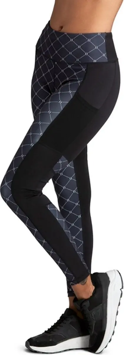 Björn Borg Borg High Waist Block Tights 38 - Blauw/Grijs/Multicolor - afbeelding 6 van 6