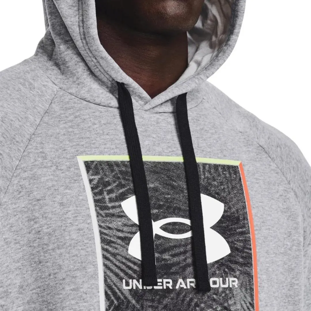 Under Armour UA Rival FLC Graphic Hoodie Heren - Grijs - 2XL - afbeelding 6 van 6