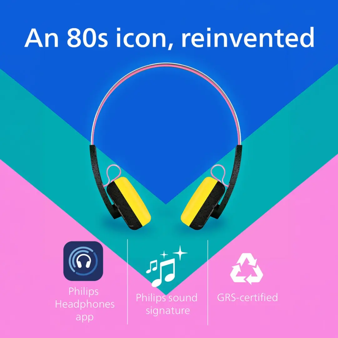 Philips TAMS1 TAMS1BK/00 Draadloze On-Ear Koptelefoon - 26 Uur - Zwart - afbeelding 3 van 6