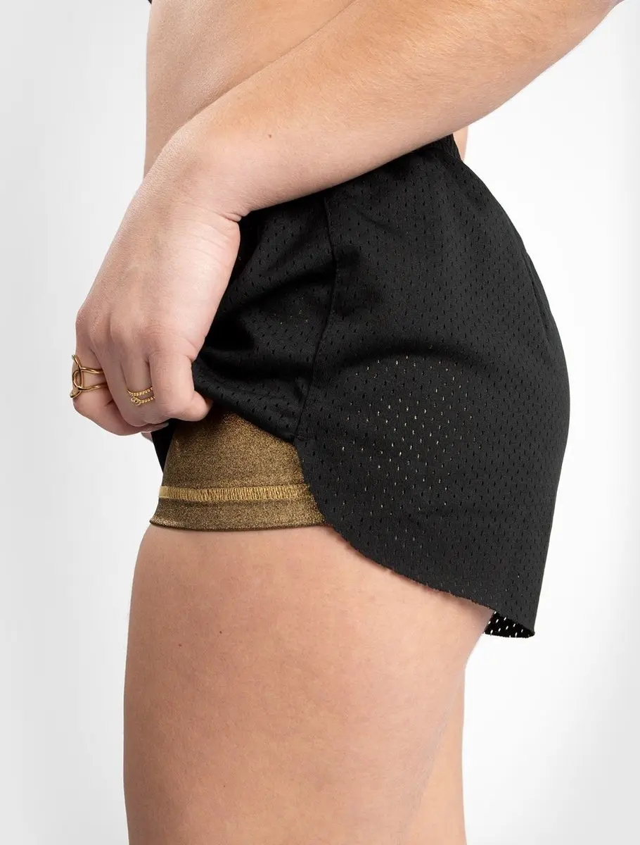 Venum Lightning 2 Training Short Dames - S - Zwart/Goud