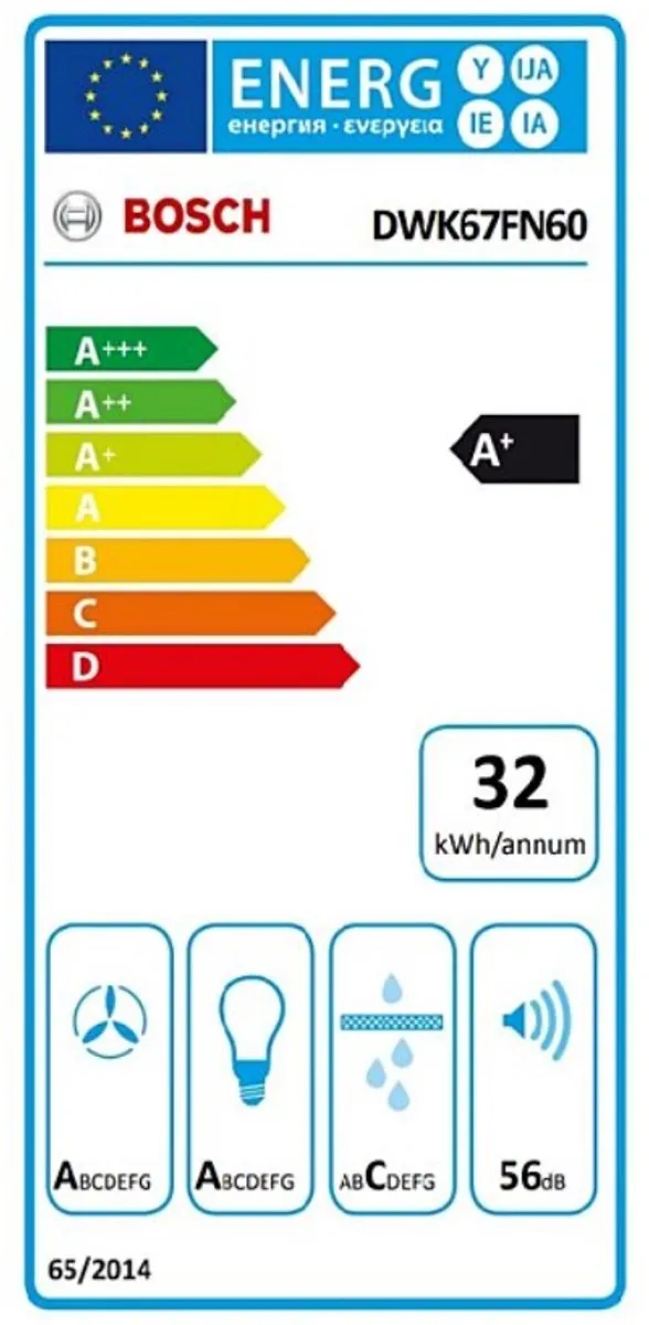 Bosch DWK67FN60 Afzuigkap - 768 m³/u - Zwart
