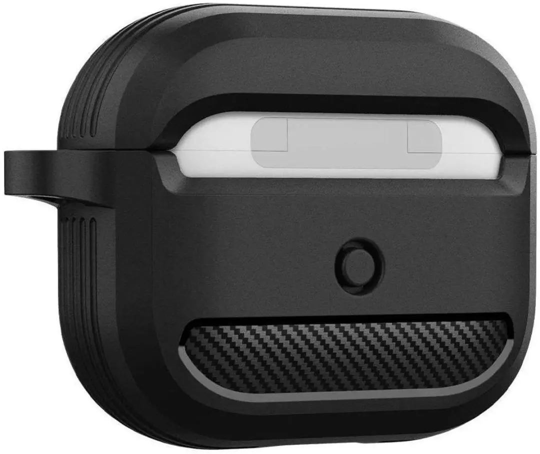 Spigen Rugged Armor ASD01978 Hoesje - Apple AirPods 3 - Zwart - afbeelding 3 van 6