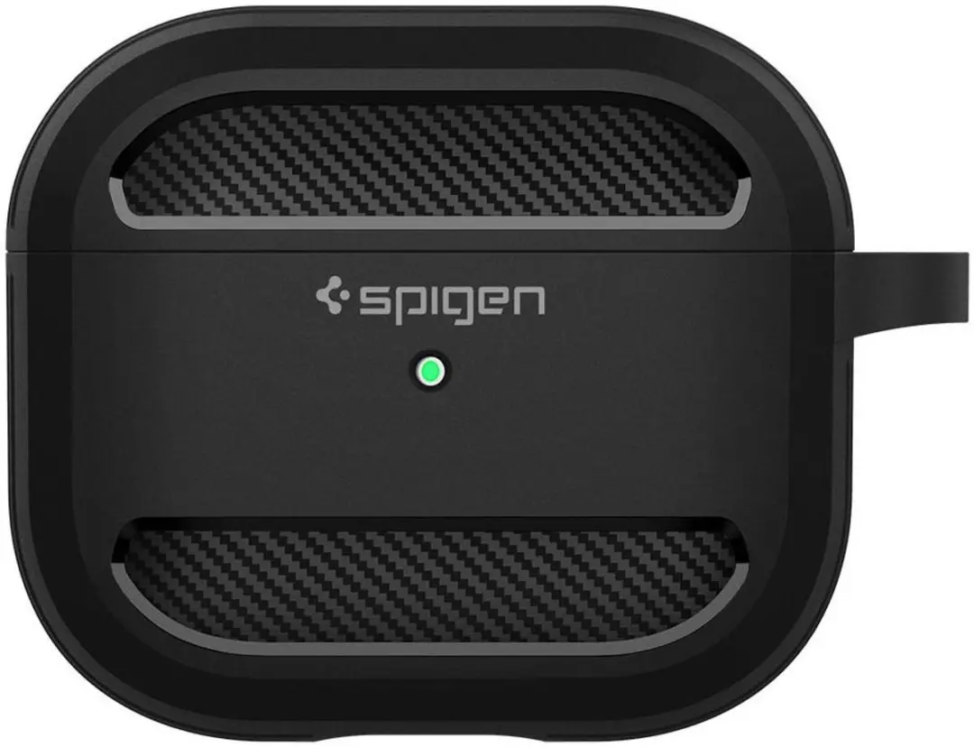 Spigen Rugged Armor ASD01978 Hoesje - Apple AirPods 3 - Zwart - afbeelding 6 van 6