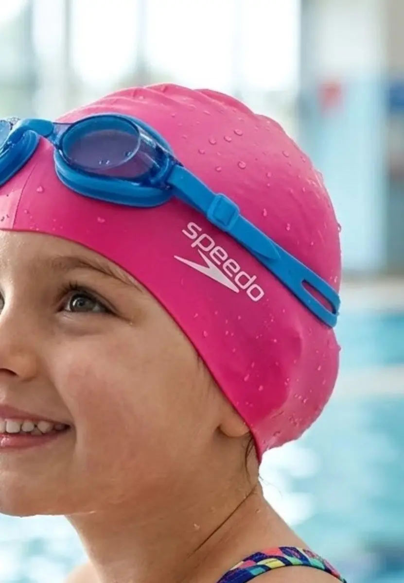 Speedo Plain Moulded Silicone Junior Badmuts - Roze
