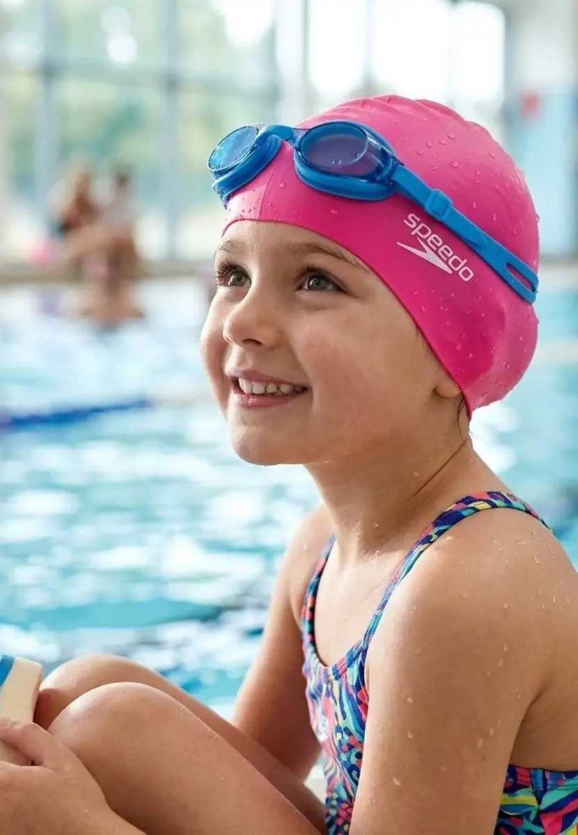 Speedo Plain Moulded Silicone Junior Badmuts - Roze