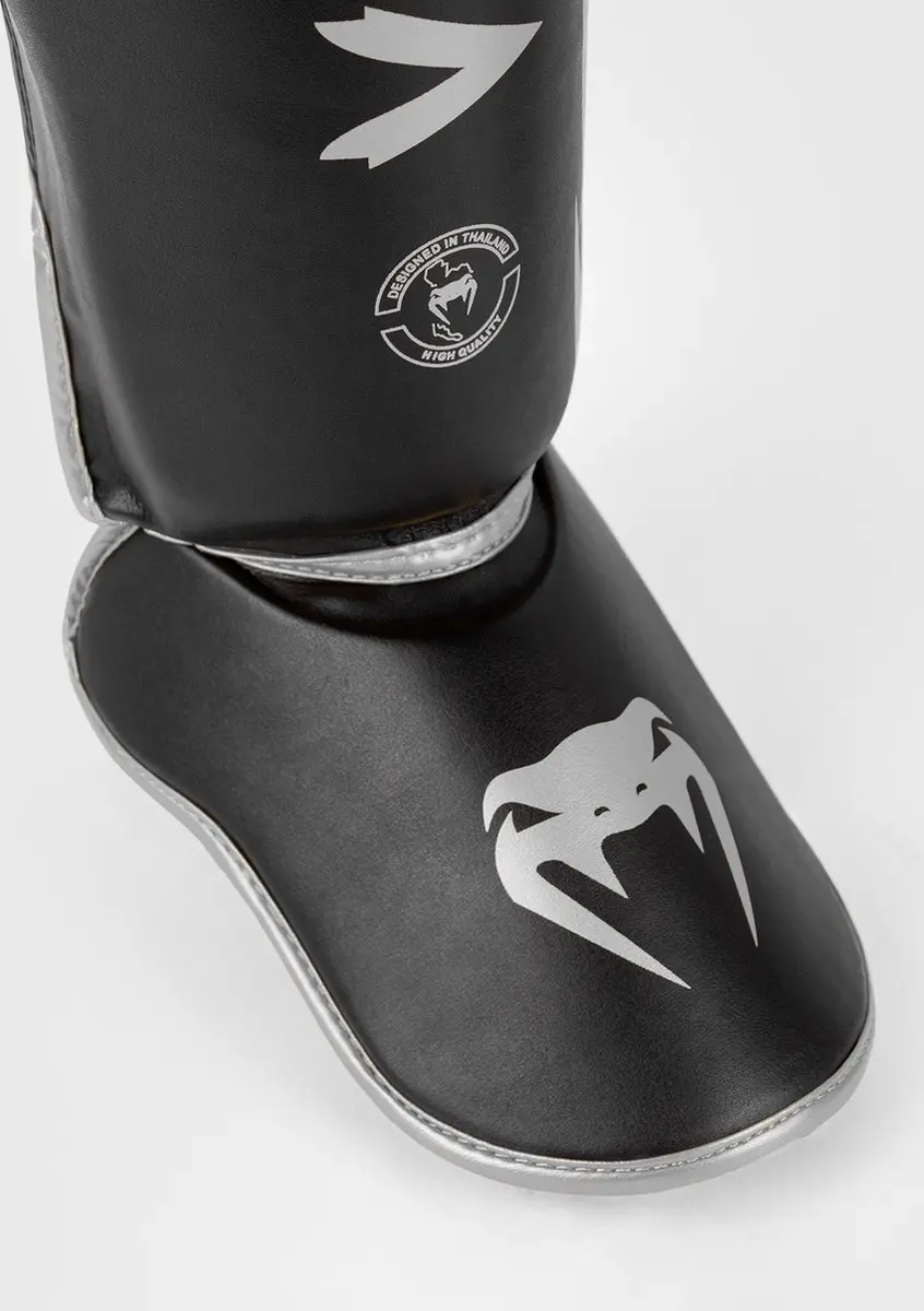 Venum Challenger Scheenbeschermers - Zwart/Zilver - Maat L